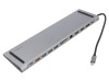 Hub USB DisplayPort HDMI USB argintiu 0,15m, Logilink