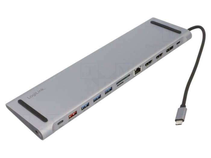 Hub USB DisplayPort HDMI USB argintiu 0,15m