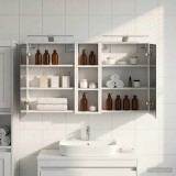 vidaXL Set dulap baie pentru 3 pcs 106 x 16 x 62,5 cm Lemn compozit 3403800