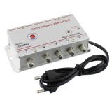 Amplificator semnal TV cu 4 iesiri elSales ELS-1020MK4 , argintiu