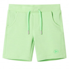 Pantaloni scurti pentru copii, verde fosforescent, 140 GartenMobel Dekor