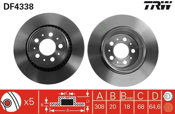 TRW DF4338 Disc frana