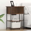 VidaXL Dulap de noapte Stejar brun 55 x 31 x 76 cm Lemn compozit 859504