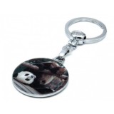 Breloc cheie din metal - multicolor model Urs Panda