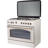 Aragaz Studio Casa, FE90/60 Avena Rustic, 90 cm, 4 arzatoare gaz+ 1 ochi electric, rotisor, grill, gratare fonta