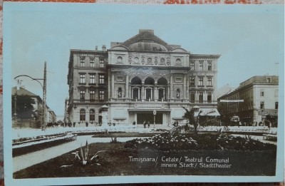 Carte postala, Timisoara, Cetate, Teatrul Comunal, 1929 foto