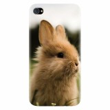 Husa silicon pentru Apple Iphone 4 / 4S, Cute Rabbit In Grass