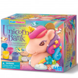 Set creativ - Picteaza propria pusculita Unicorn cu sclipici, 4M