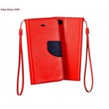 Husa Flip Fancy Samsung Galaxy Xcover 4 G390, Rosu/Albastru