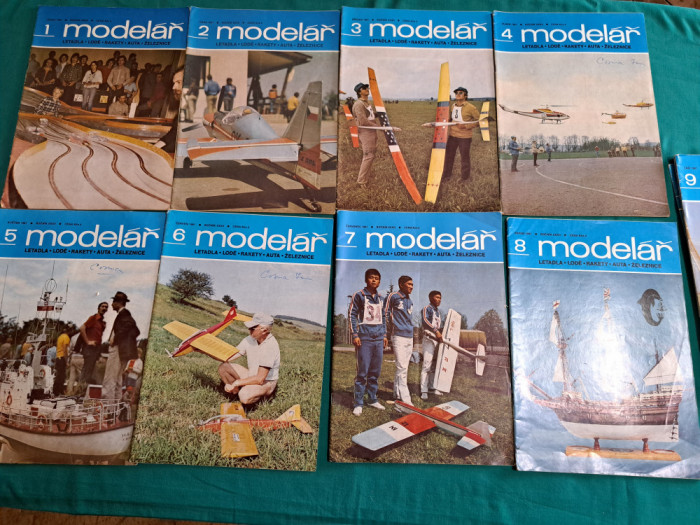 LOT 12 REVISTE MODELISM *MODELAR CEHOSLOVACIA/ AN COMPLET 1981 *