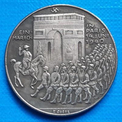 Invazia Parisului 1940 Al Doilea Razboi Mondial 36mm foto