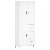 Cumpara ieftin Dulap inalt, alb, 69,5x34x180 cm, lemn compozit