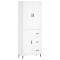 Dulap inalt, alb, 69,5x34x180 cm, lemn compozit