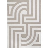 Covor Premium Model DYWAN TIFFANY BEIGE, Bej, Crem, Marime 160 x 230 cm, Tesatura Plata, Poliester, Bumbac, Antiderapant, Antialergic, Living, Dormito