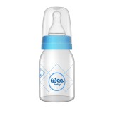 Biberon sticla cu tetina din silicon rotunda, 125ml, Wee Baby