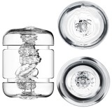 Masturbator Crystal Clear Pussy&amp;Bum, TPE, Transparent