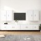 vidaXL Set dulap TV, 8 piese, alb, lemn prelucrat