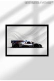 Poster Canvas cu Mașină Sport - Print Digital Ne&icirc;nramat pe P&acirc;nză Mată - 1662 M Hybrid V8 No 25 | A4 (21 x 29.7 cm)