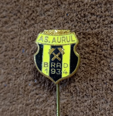Insigna fotbal - &amp;quot;AURUL&amp;quot; BRAD (varianta 1) foto