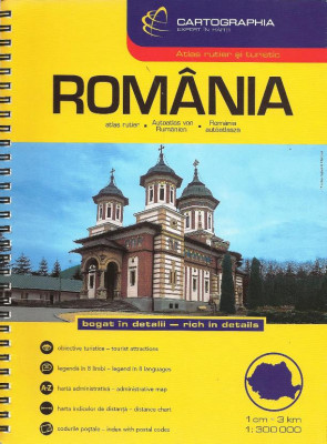 Romania - Atlas rutier si turistic/ Road atlas / Autoatlas foto