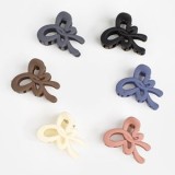 Clame de păr mate, fundițe laterale, 6 buc, 4,5 cm, multicolore, CMCLASS