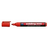 Marker permanent Edding 300, corp plastic, varf rotund, 1. 5-3 mm, rosu