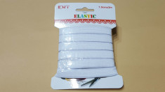 Elastic de 1 cm x 3 m, culoare alb foto