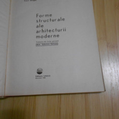 CURT SIEGEL--FORME STRUCTURALE ALE ARHITECTURII MODERNE - 1968