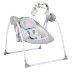 Leagan electric cu conectare la priza Baby Swing+ Grey