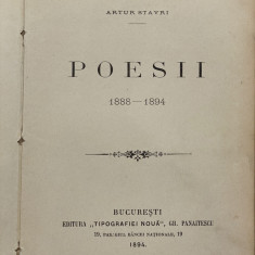 Artur Stavri - Poesii 1894