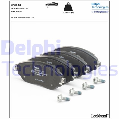 DELPHI LP3143 set placute frana disc foto