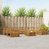 vidaXL Seturi de canapele 10 pcs natural Lemn Solid de Acacia 3374159