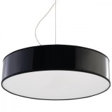 Lampă Suspendată Arena Negru Pvc 3 Becuri Rotundă Minimalistă De Interior