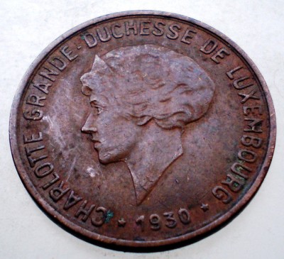 2.191 LUXEMBURG LUXEMBOURG CHARLOTTE 10 CENTIMES 1930 foto