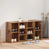 vidaXL Bancă pentru pantofi Lemn vechi 103 x 30 x 55 cm Lemn compozit