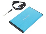 Carcasă Hard Disk 2.5'' USB 3.0 Albastră Aluminiu