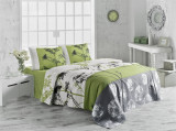 Cuvertura de pat, Victoria, Belezza Green, 160x230 cm, 100% bumbac, 260 gr/m&sup2;, multicolor