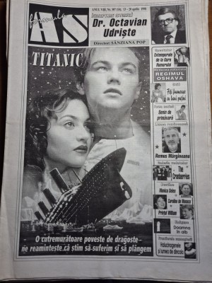 ziarul formula as 13 - 20 aprilie 1998 - filmul titanic , alexandra paul ,octavian udriste foto