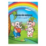 Coloreaza si creeaza o poveste cu elefantei! Carte de colorat