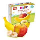 Gustare cu fructe mere si banane, 4x 100 g, Hipp