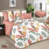 Cumpara ieftin Lenjerie pat dublu,bumbac finet,6 piese,cearceaf normal 220x240cm, cearceaf pilota 200x220cm, 2 fete de perna 50x70, 2 fete de perna 70x70-M207