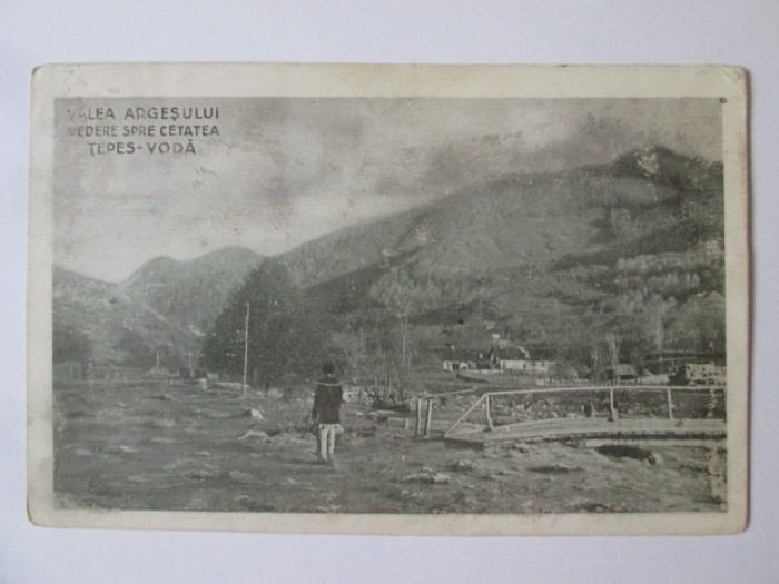 Rara! C.P.Valea Argesului:Vedere spre cetatea Tepes-Voda/Poenari,circul.anii 20
