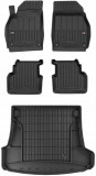 Set Covorase Auto Cauciuc Negro Saab 9-3 2002-2012 Combi Pro Line Tip Tavita 3D 3D426320 + Tavita Portbagaj Negro Saab 9-3 2002-2012 Combi TM404946