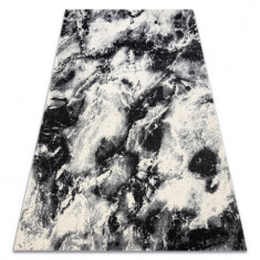 Covor KAKE 25817657 Marmură modern negru / alb, 80x150 cm