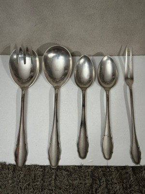 SET TACAMURI ARGINT 800 - 3 Linguri + 2 Furculite - 285g. - 4.3lei/gr. ! foto