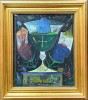Stefan Pelmus - Potir, 1999, Ulei/Carton 43x35.5cm - Pictura cu Certificat Autenticitate