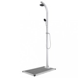 vidaXL Duș de grădină cu bază gri, 220 cm, aluminiu
