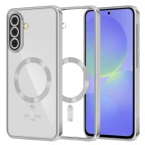 Husa premium Samsung Galaxy A36 5G Asteroid GSM Luxury Crystal MagSafe, argintiu