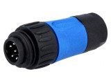 Conector Circular 7 PIN Mufă pe Cablu Argintat