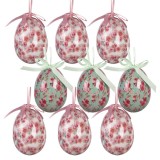 Set 9 oua decorative Paste flori multicolore &Oslash; 5x8 cm